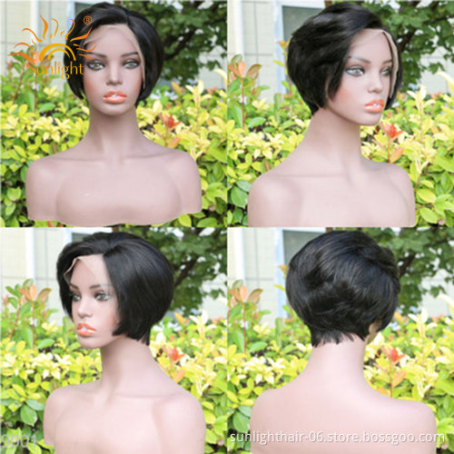 Prix en gros Coiffure Afro perruque en cheveux courts naturels brazilian BOB femme perruque cheveux humain perruques dentelle